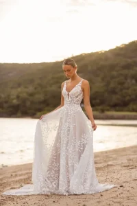 noiva em cerimônia na praia