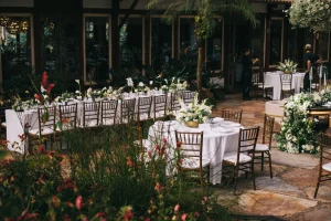 Espaço Província preparado para a recepção do casamento