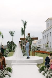Decoração sofisticada em casamento no Vila Galé Ouro Preto