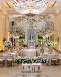 decoração de casamento no Copacabana Palace em branco e verde elegante