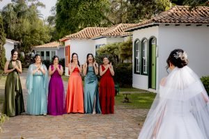 Madrinhas e noiva no Ville Real Hotel em Ouro Preto.