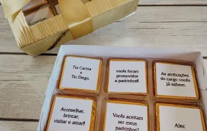 caixa com mensagem especial para padrinhos