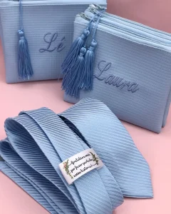 kit com gravata para padrinhos em embalagem personalizada