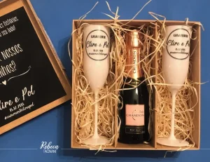 taças personalizadas para caixa padrinhos de casamento