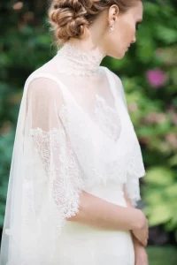 vestido de renda romântica e elegante