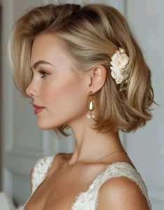 Acessórios para cabelo curto com flores