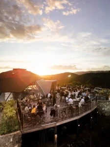 Geodésica da Vinícola Trindade ao pôr do sol para cerimônia de casamento
