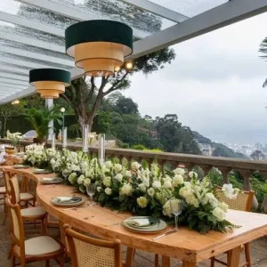 Casamento com mesa orgânica