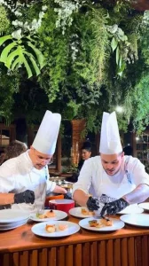 Gastronomia com experiência sensorial.
